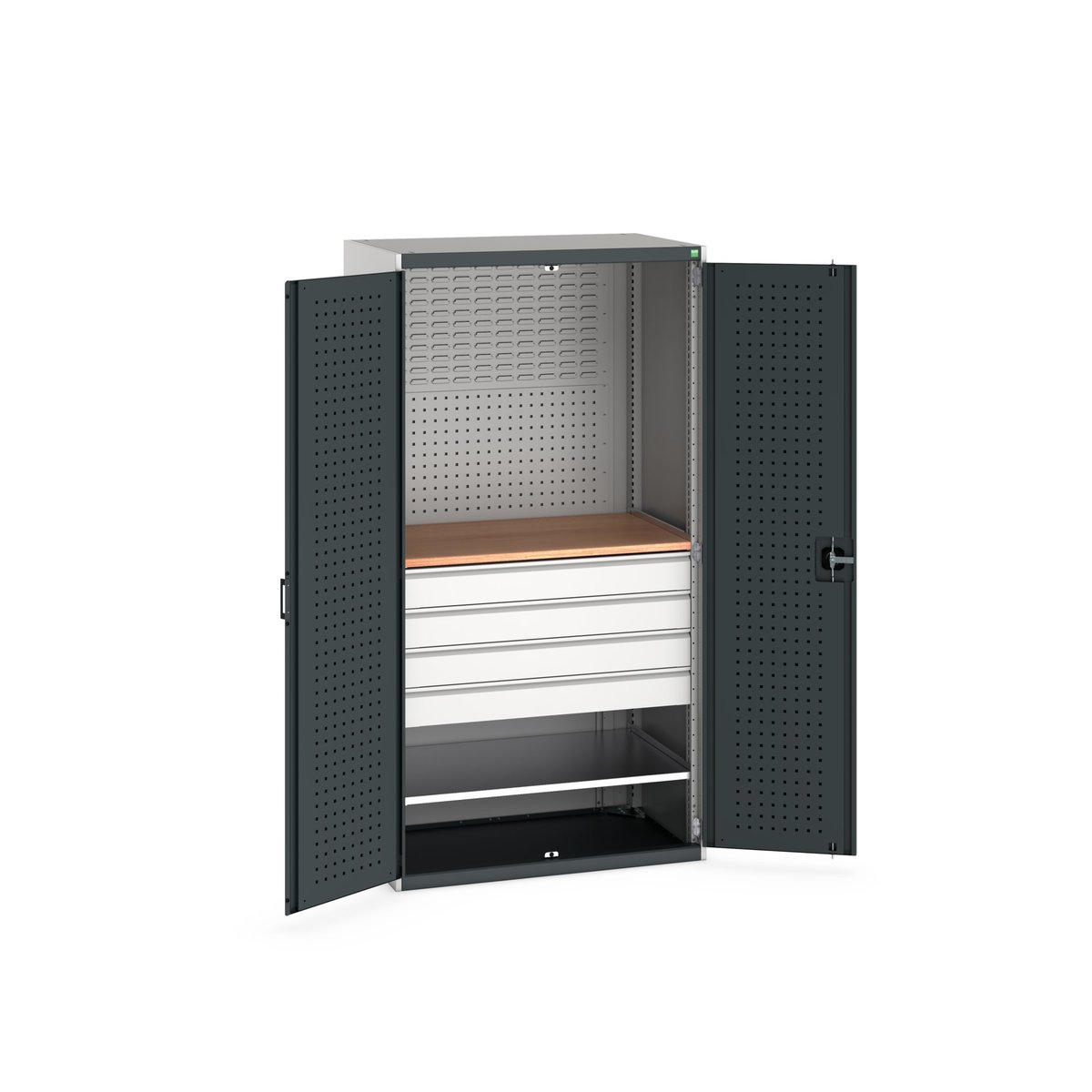Bott 2 Door, 4 Drawer Sheet Steel Floor Standing Cupboard 2000 mm 1050mm, 650 mm