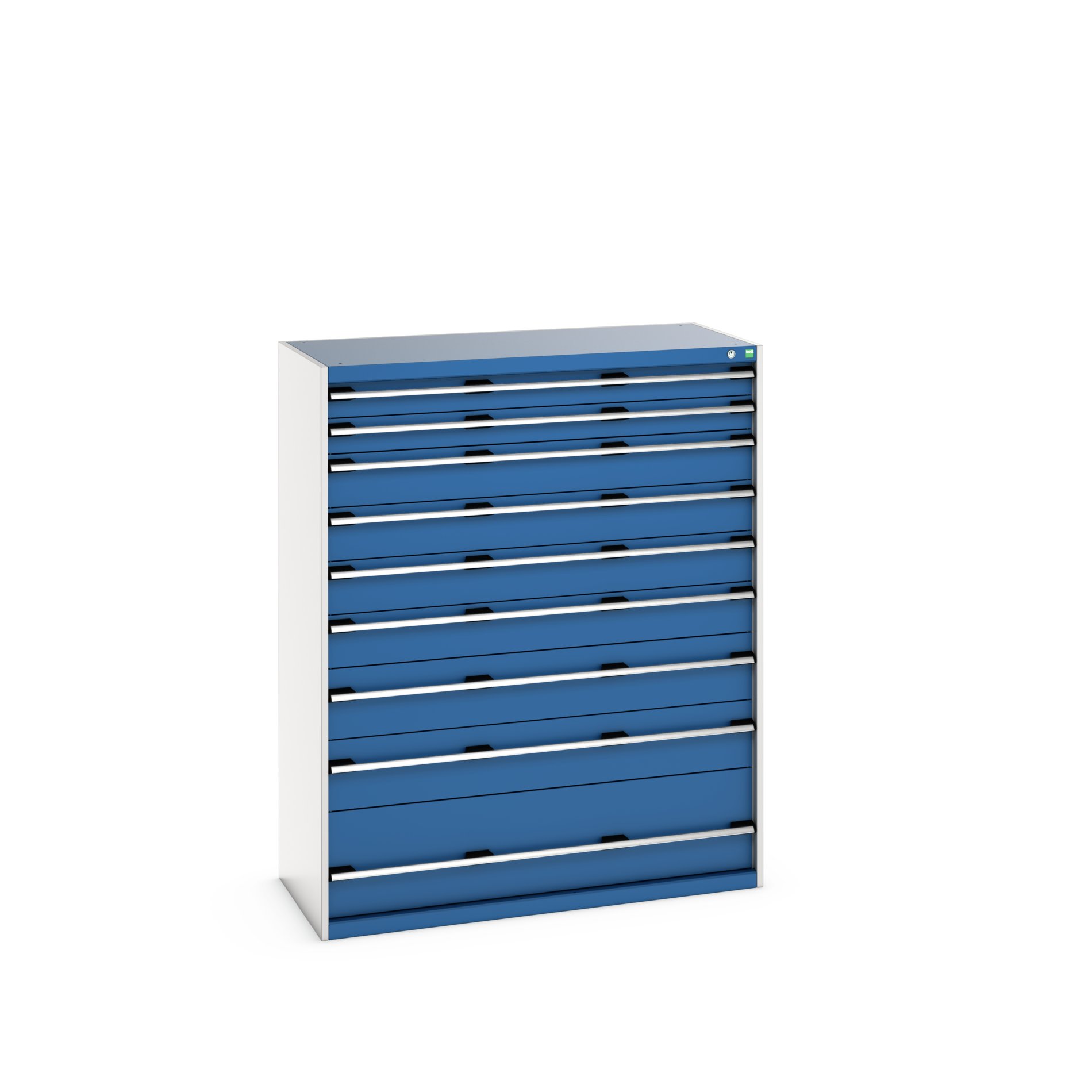 Bott Cabinet 9, Steel, 1600 mm x 650mm x 1300 mm, Blue