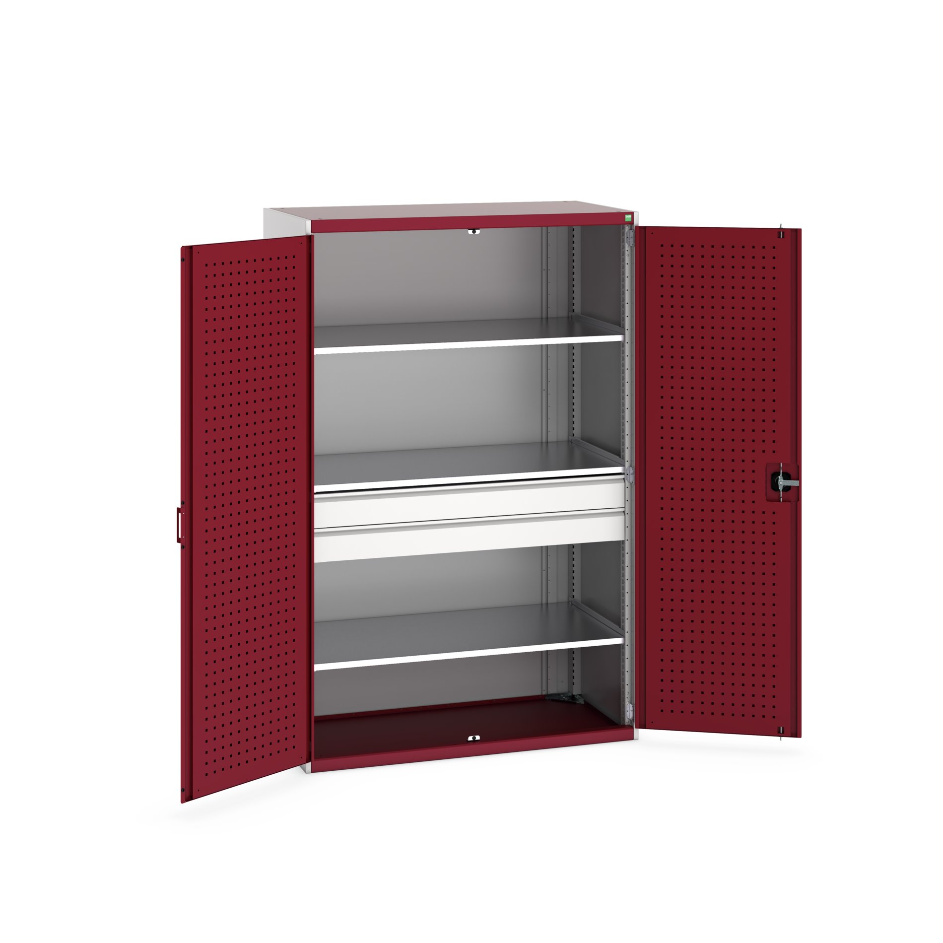 Bott 2 Door, 2 Drawer Sheet Steel Floor Standing Cupboard 2000 mm 1300mm, 650 mm