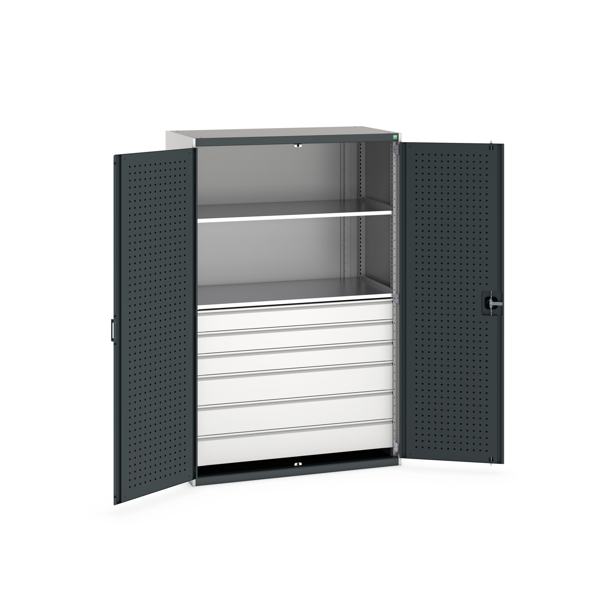 Bott 2 Door, 6 Drawer Sheet Steel Floor Standing Cupboard 2000 mm 1300mm, 650 mm