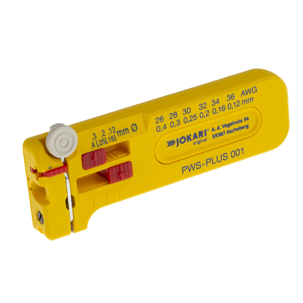 Jokari PWS-PLUS Series Ethernet Insulated Wire Stripper, 0.12 to 0.4 mm, 0.4 mm Overall