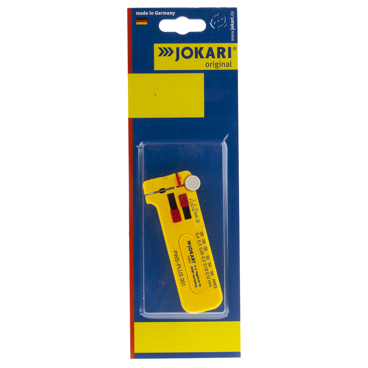 40024 Jokari PWS-PLUS Series Ethernet Insulated Wire Stripper, 0.12 to 0.4 mm, 0.4 mm Overall