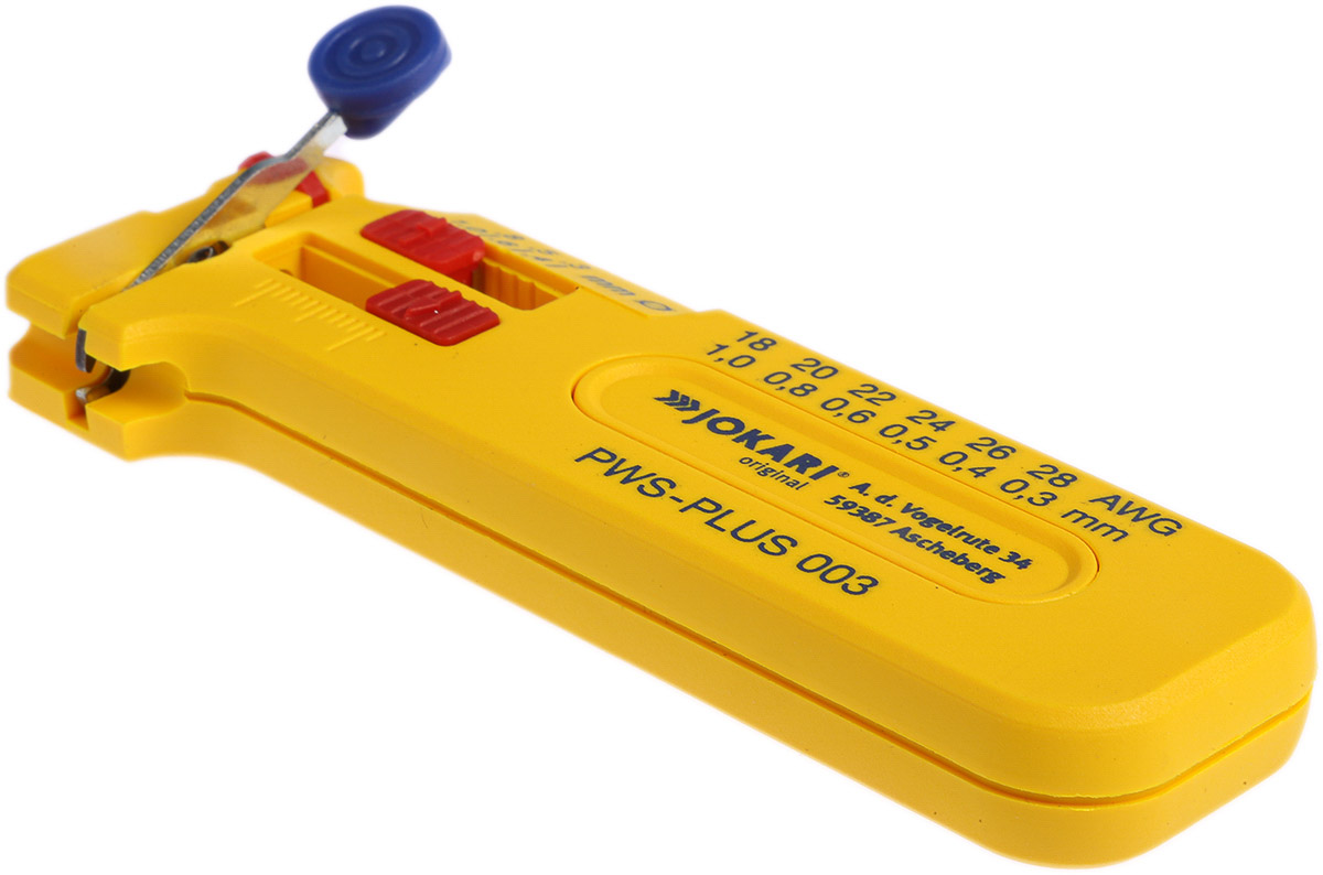 40026 Jokari PWS-PLUS Series Ethernet Insulated Wire Stripper, 0.3 to 1 mm, 1 mm Overall