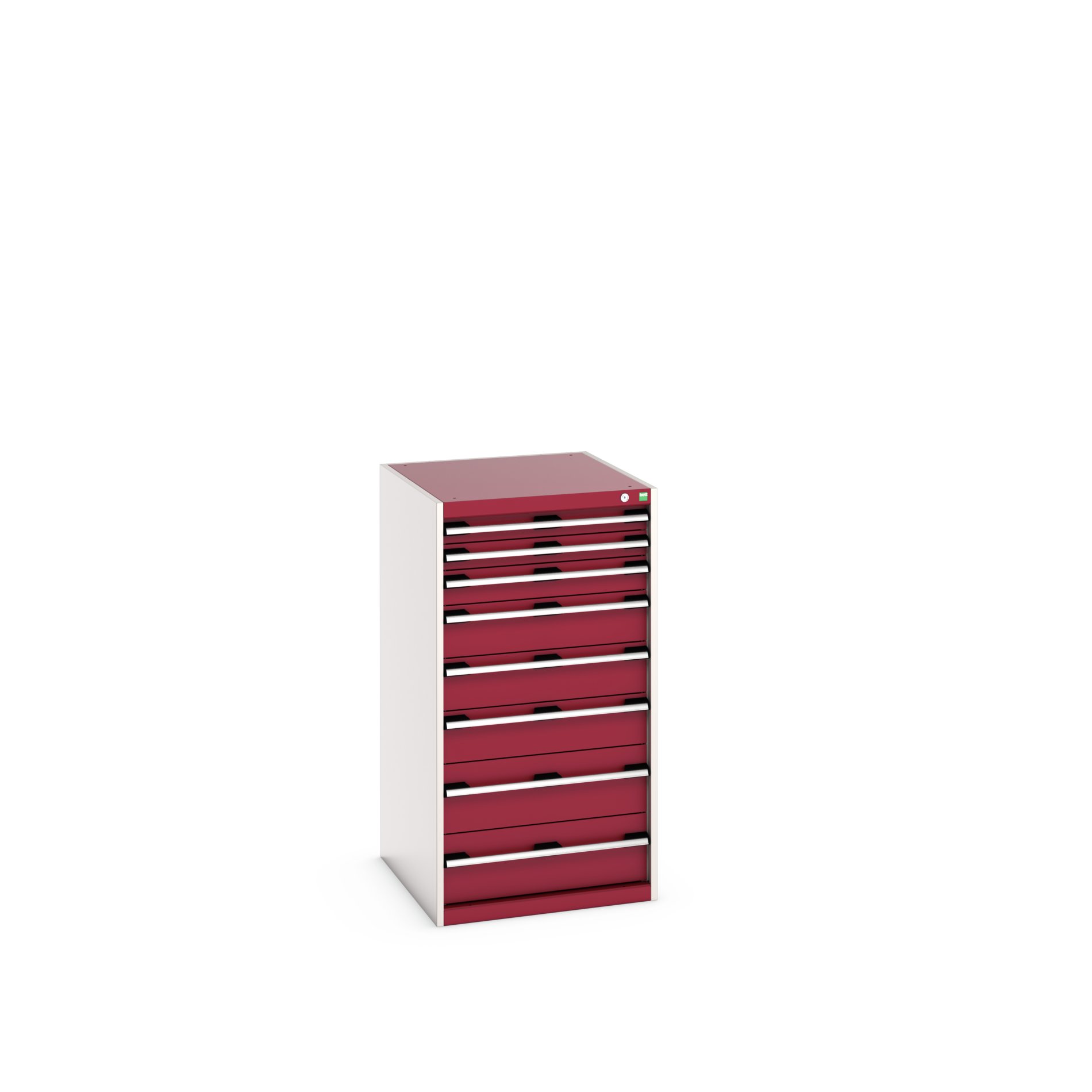 Bott Cabinet 8, Steel, 1200 mm x 650mm x 650 mm, Red