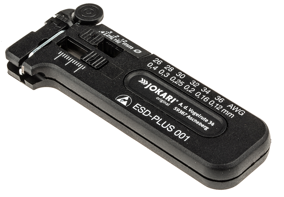40027 Jokari ESD-PLUS Series Ethernet Insulated Wire Stripper, 0.12 to 0.4 mm, 0.4 mm Overall