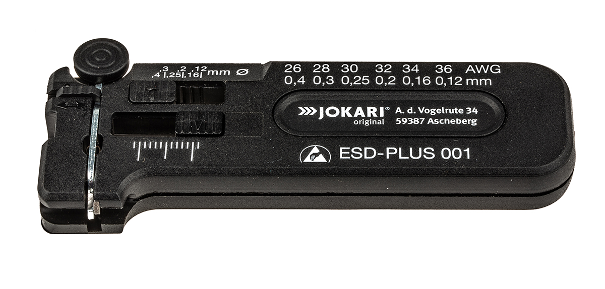 40027 Jokari ESD-PLUS Series Ethernet Insulated Wire Stripper, 0.12 to 0.4 mm, 0.4 mm Overall