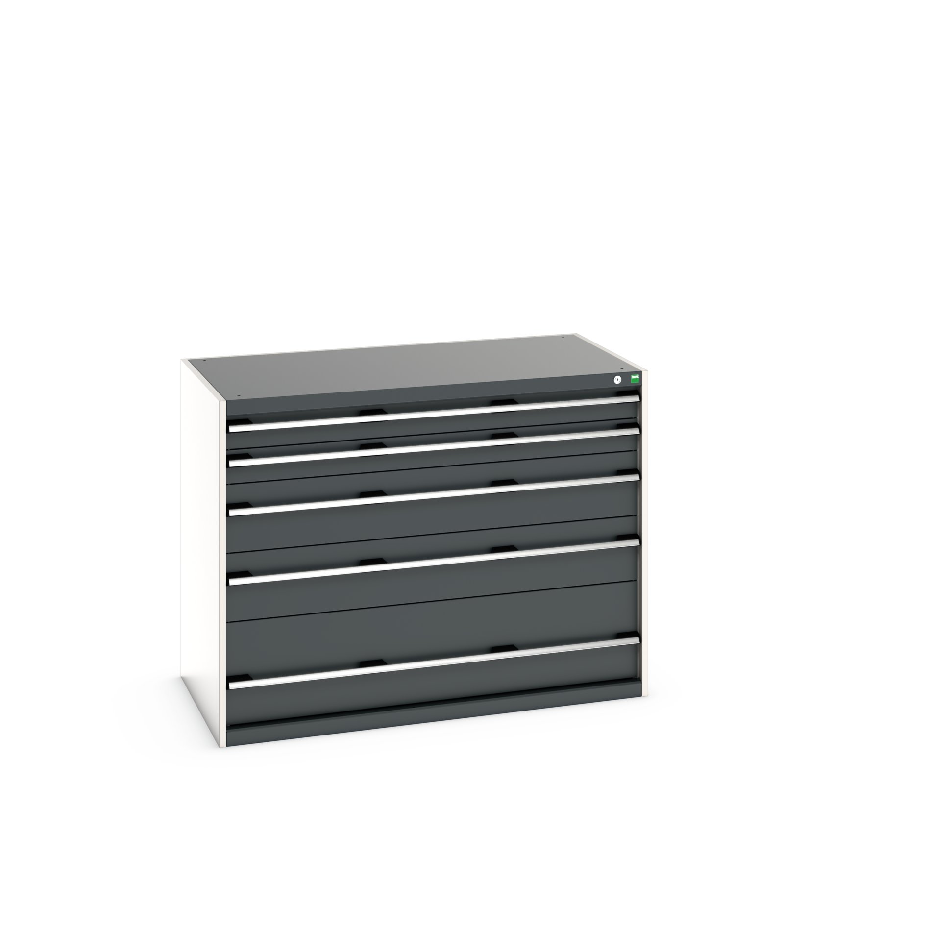 Bott Cabinet 5, Steel, 1000 mm x 750mm x 1300 mm, Grey