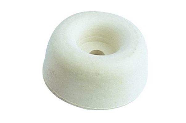 Guitel Hervieu White Rubber Door Stop, 25 mm Diameter, 12 mm Long