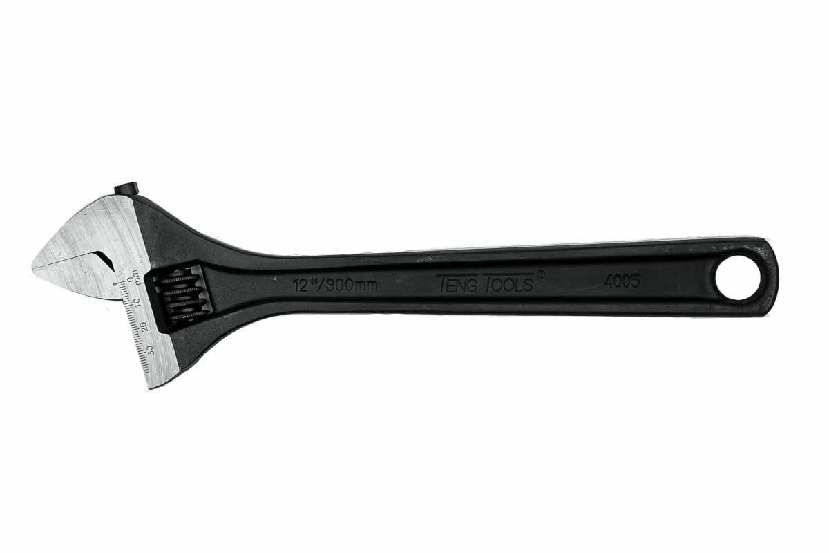 Teng Tools Adjustable, 300mm Overall, 38 mm Jaw Capacity, Metal Handle