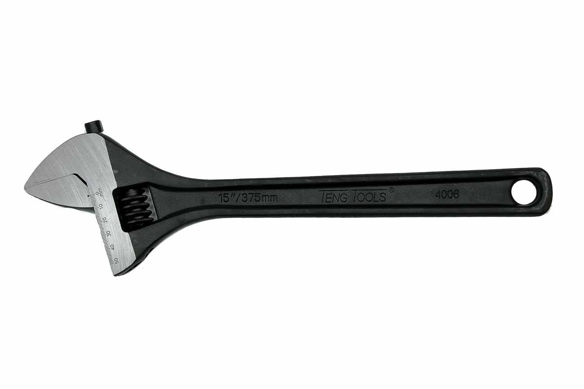 Teng Tools Adjustable, 375mm Overall, 50 mm Jaw Capacity, Metal Handle