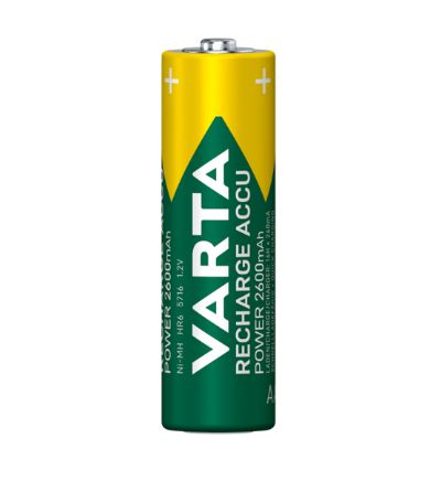Varta Varta AA Nickel Metal Hydride Rechargeable AA Battery, 2.6 Ah, 1.2 V - Pack of 4