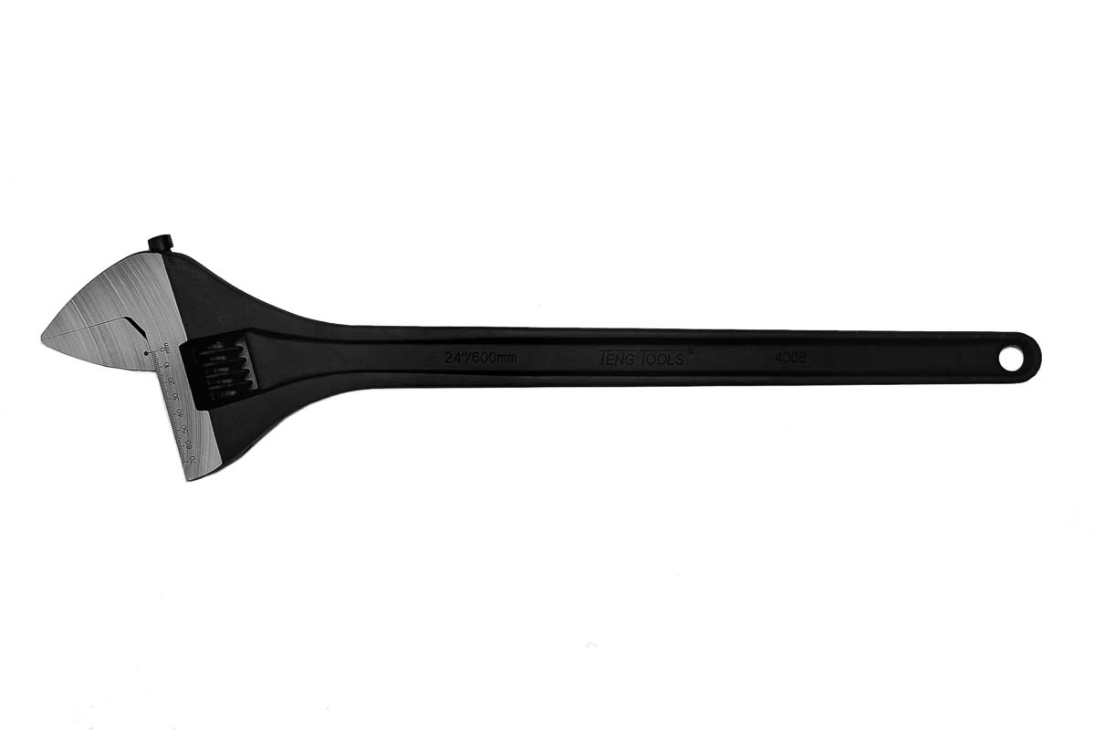 Teng Tools Adjustable, 24 in Overall, 62 mm Jaw Capacity, Metal Handle