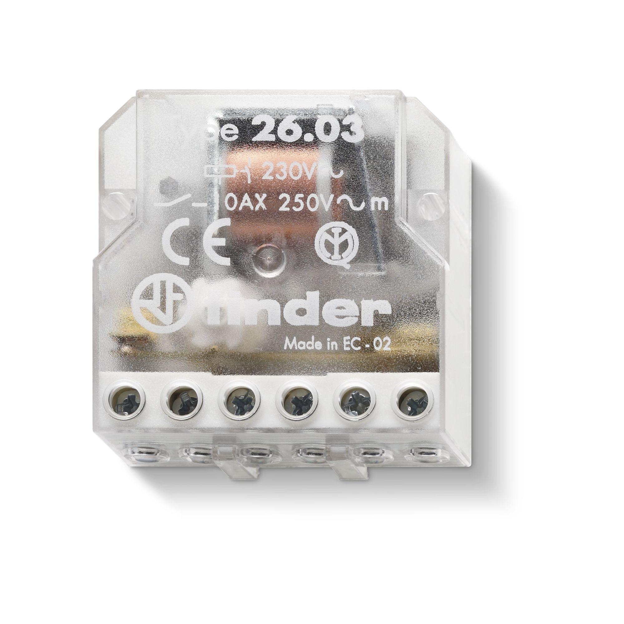 Finder Panel Mount Modular Step Relay, 230V ac Coil, 10A Switching Current, SPST, SPST