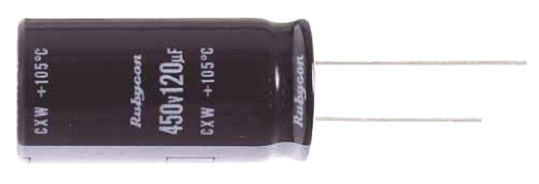 Rubycon 100 μF Capacitor 400V dc, Through Hole Radial Lead