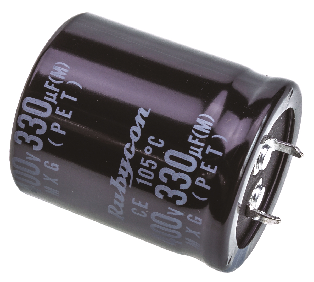 Rubycon 330 μF Capacitor 400V dc, Snap-in - 400MXG330MEFCSN30X35