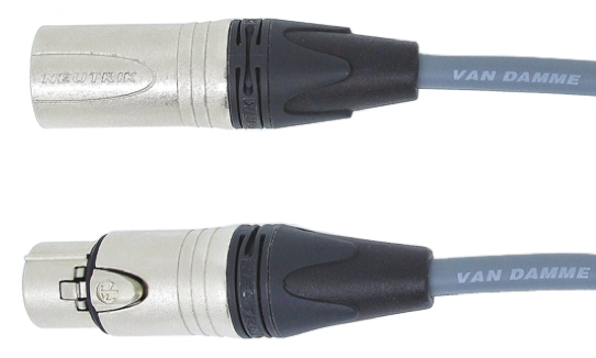Van Damme Male XLR to Female XLR XLR Cable, Grey, 3 m