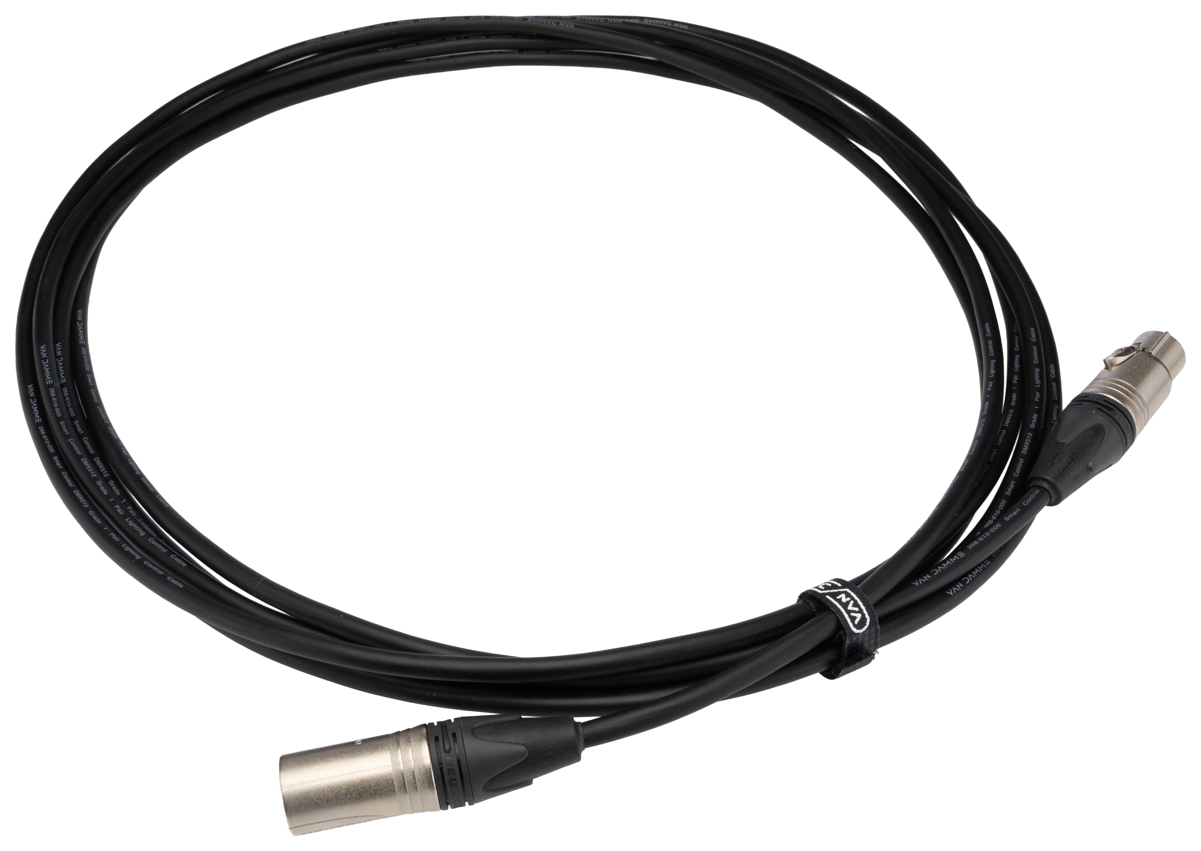 Van Damme Male XLR to Female XLR XLR Cable, Black, 5 m