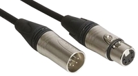 Van Damme Male XLR to Female XLR XLR Cable, Black, 10 m