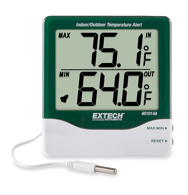 Extech 401014A LCD Digital Thermometer, 70 °C Max, ±1°C Accuracy