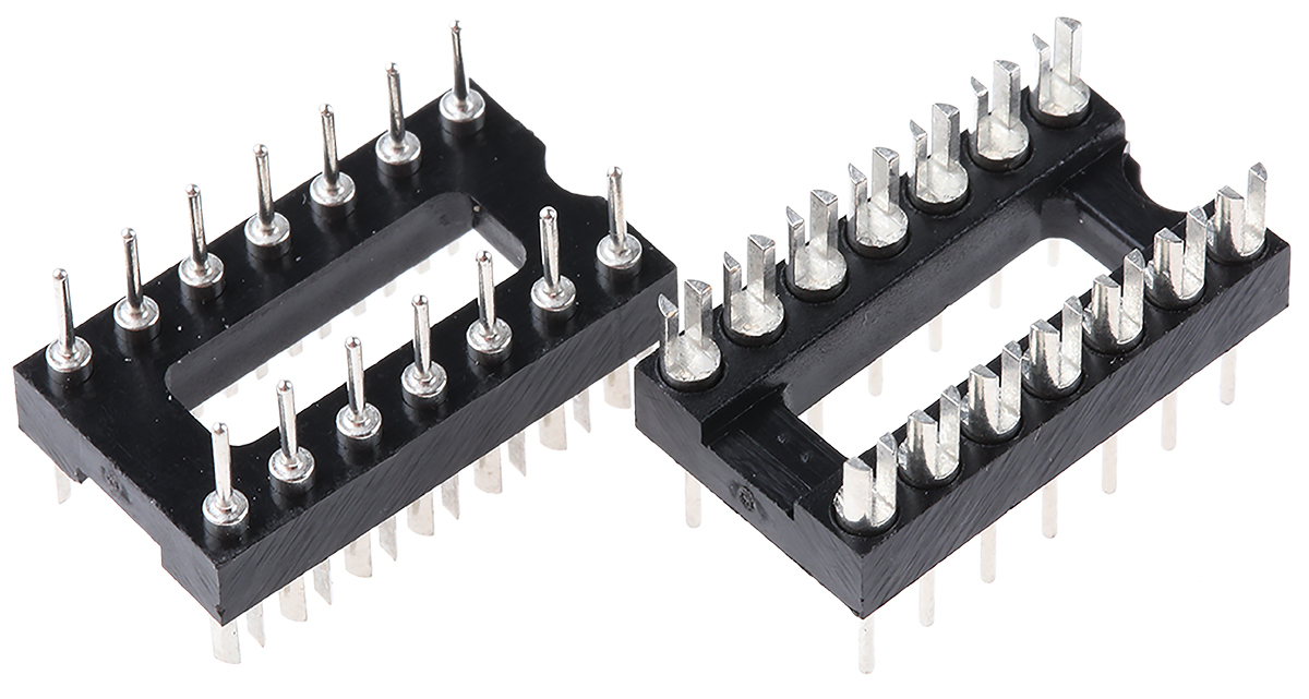 RS PRO 2.54 mm Pitch 14 Way,Through Hole Mount DIL Header, Tin over Nickel, 1A