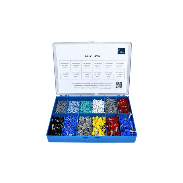 Vogt Insulated Bootlace Ferrule Kit, Assorted