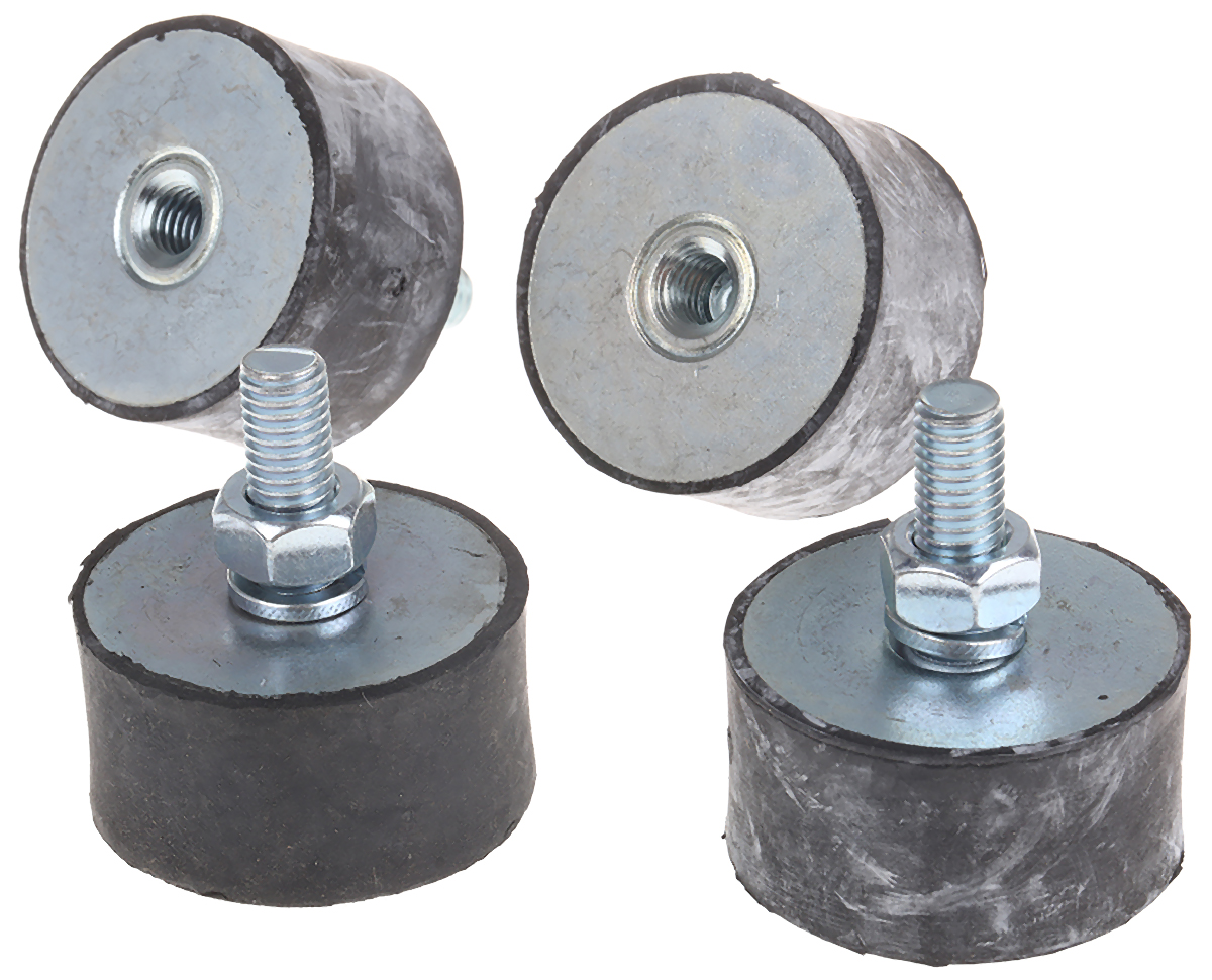 FIBET Fibet M8 x 23 mm Anti-Vibration Mount, Male to Female Bobbin with 105.2 daN Compression Load