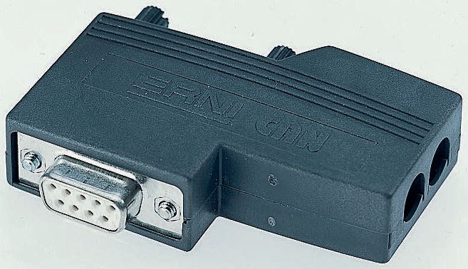 ERNI 104 9 Way Right Angle Cable Mount D-sub Connector Plug, 1.27mm Pitch