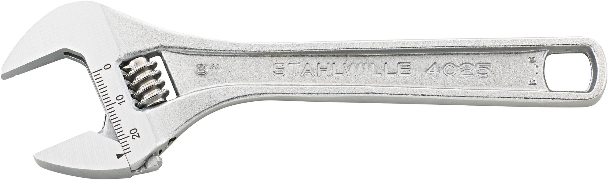STAHLWILLE Adjustable Spanner, 386 mm Overall, 44 mm Jaw Capacity, Straight Handle