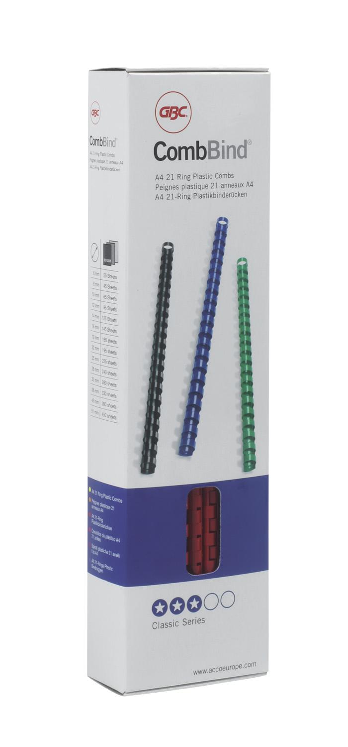 GBC Black A4 Binding Comb, 8 mm Diameter