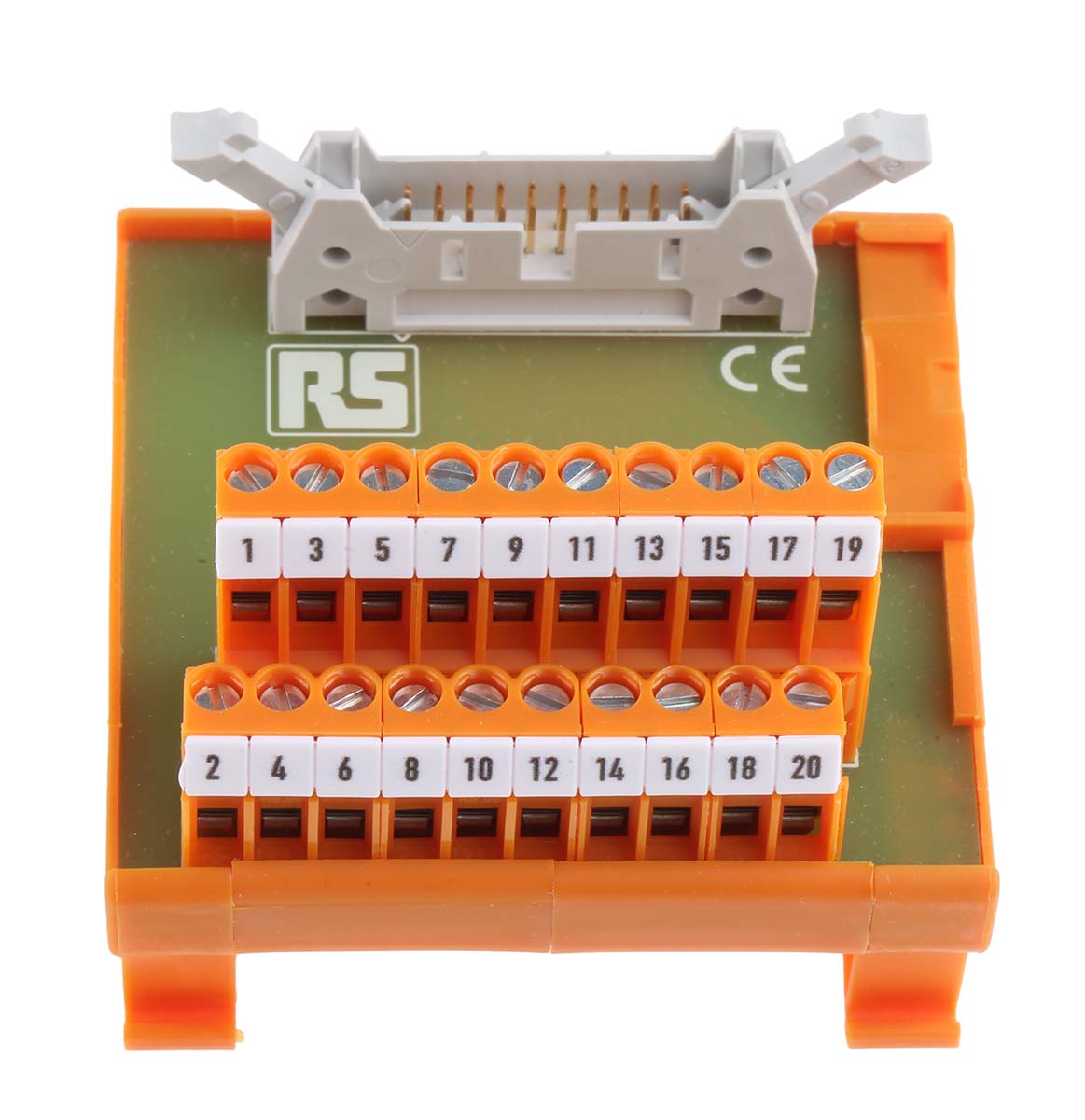 RS PRO 20-Contact Male Interface Module, IDC Connector, DIN Rail, 1A