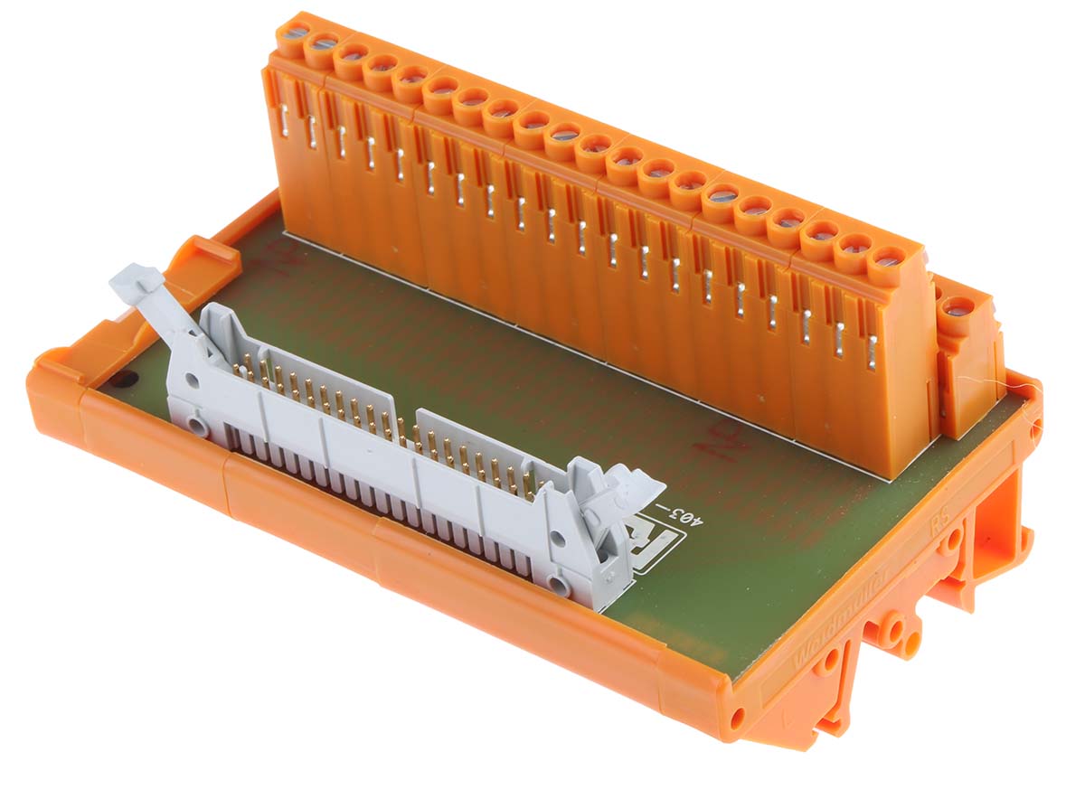 403-336 RS PRO 40-Contact Male Interface Module, IDC Connector, DIN Rail, 1A