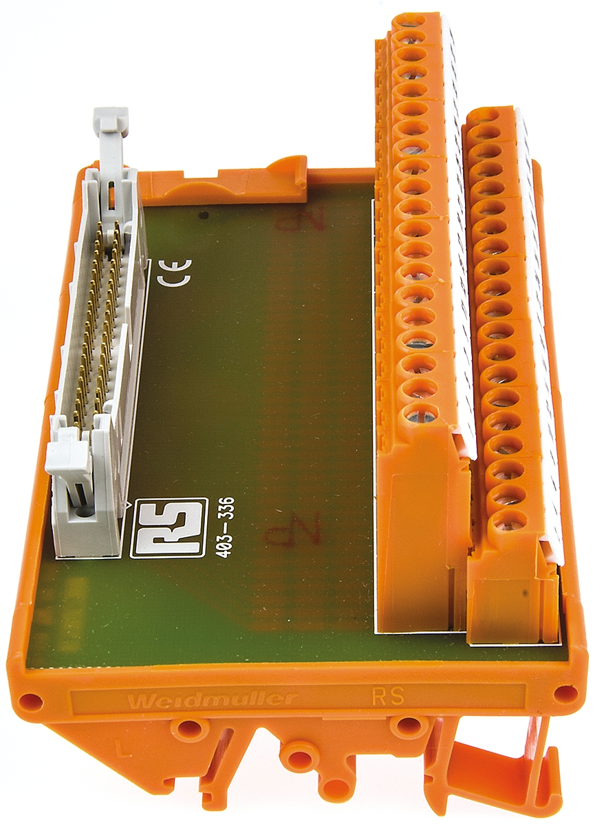 403-336 RS PRO 40-Contact Male Interface Module, IDC Connector, DIN Rail, 1A