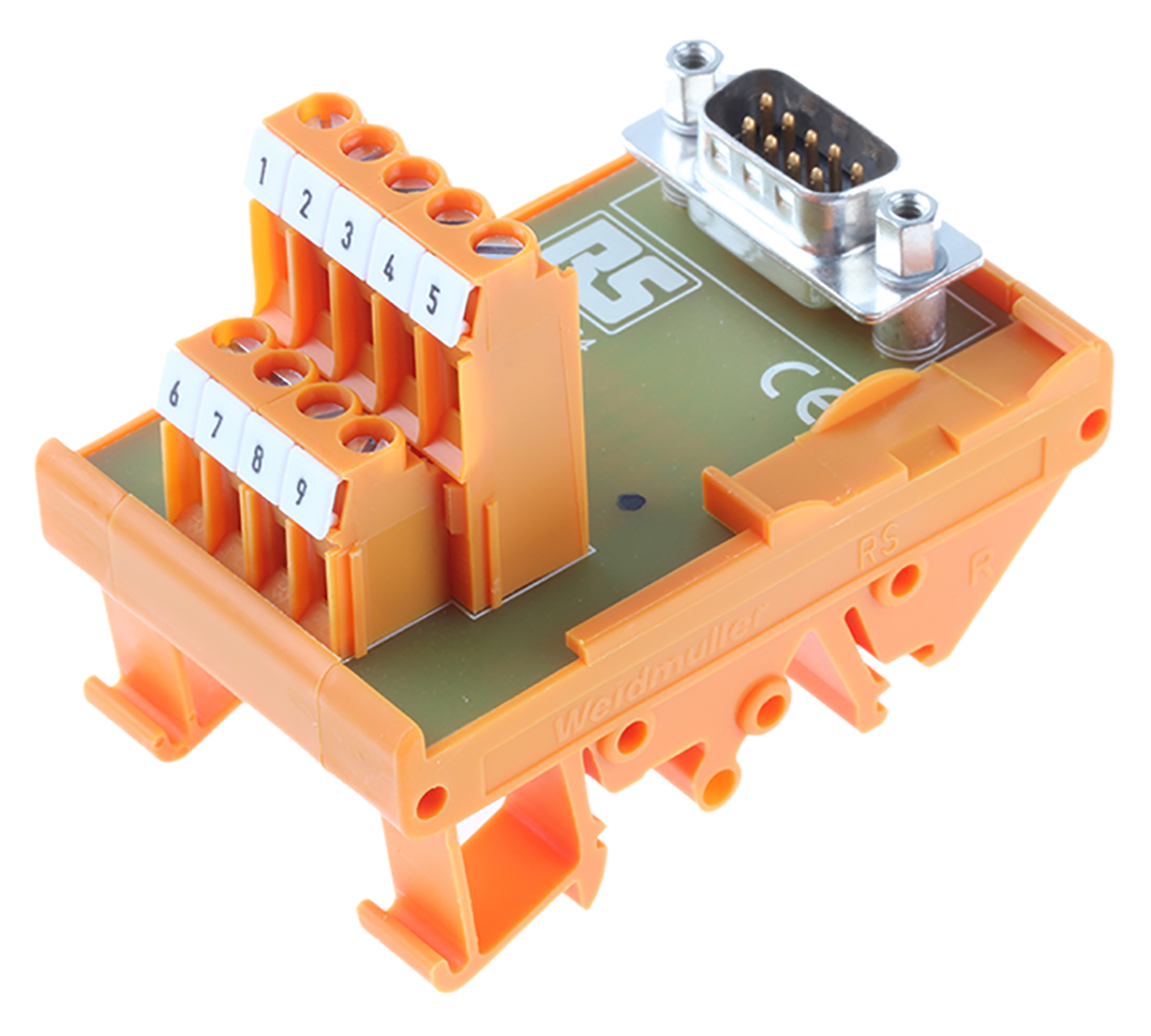 RS PRO 9-Contact Male Interface Module, D-Sub Connector, DIN Rail, 1A