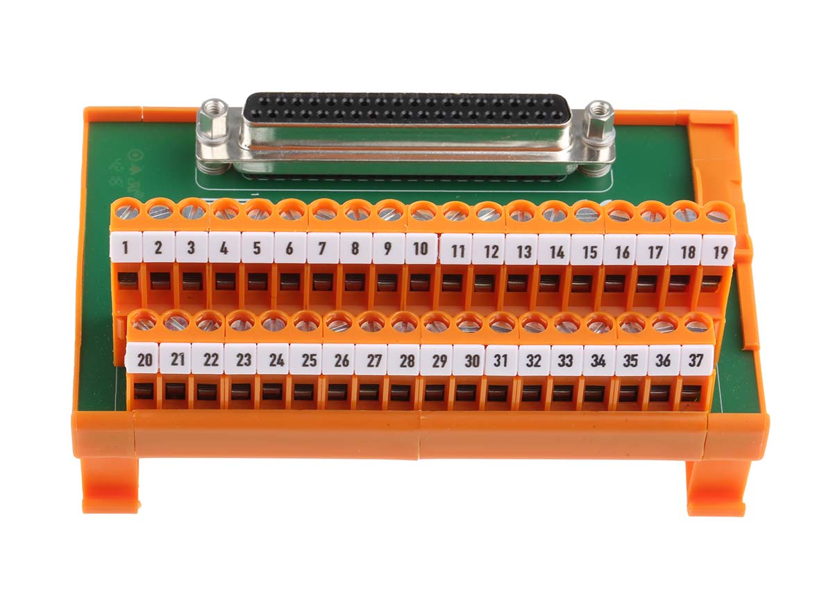 RS PRO 37-Contact Female Interface Module, D-Sub Connector, DIN Rail, 1A