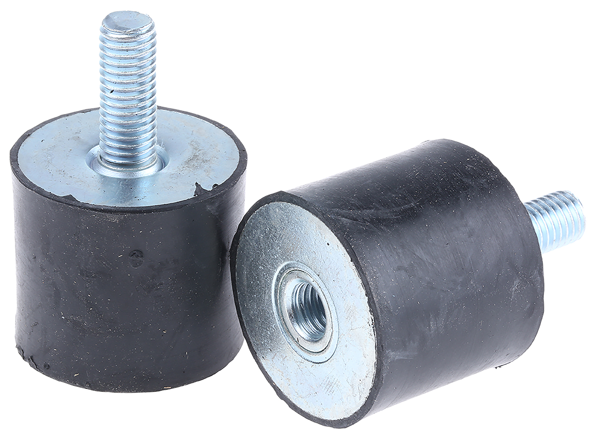 FIBET Fibet M10 x 25 mm Anti-Vibration Mount, Bobbin with 128.8 kg Compression Load