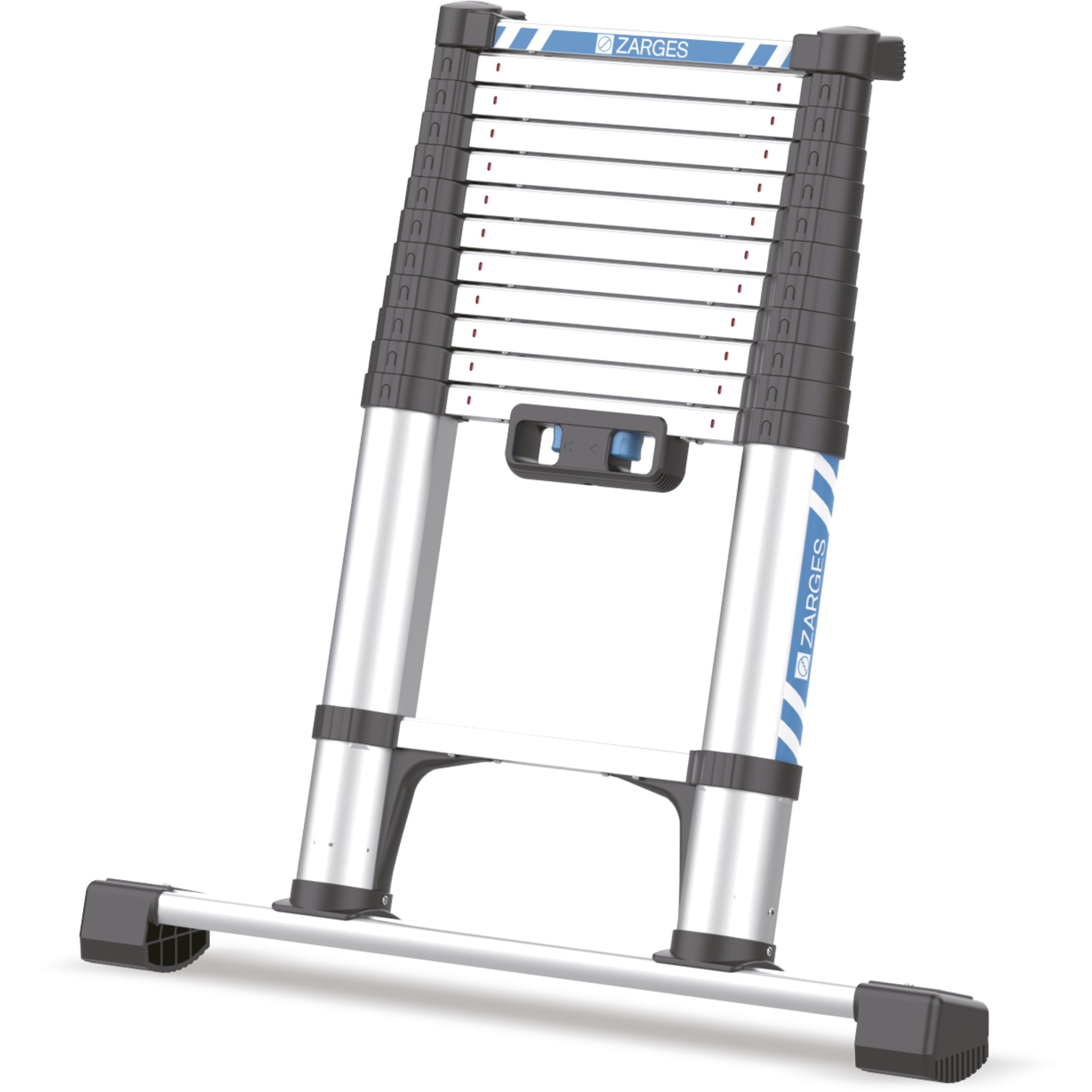 40401 Zarges Telescopic Ladder Aluminium 13 steps 3.8 m