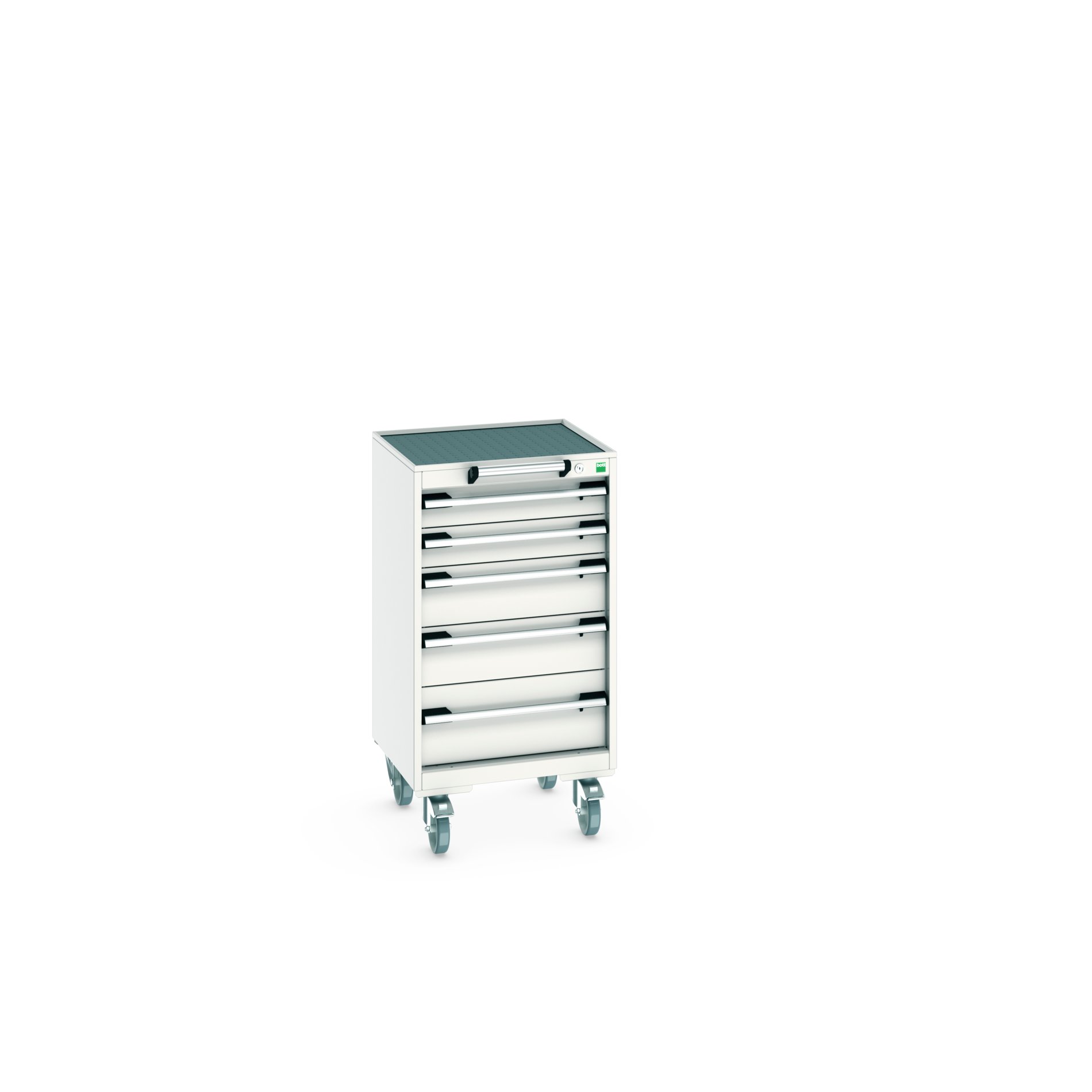 Bott, 5 Drawer Sheet Steel Floor Standing Storage Cabinet 985 mm 525mm, 525 mm