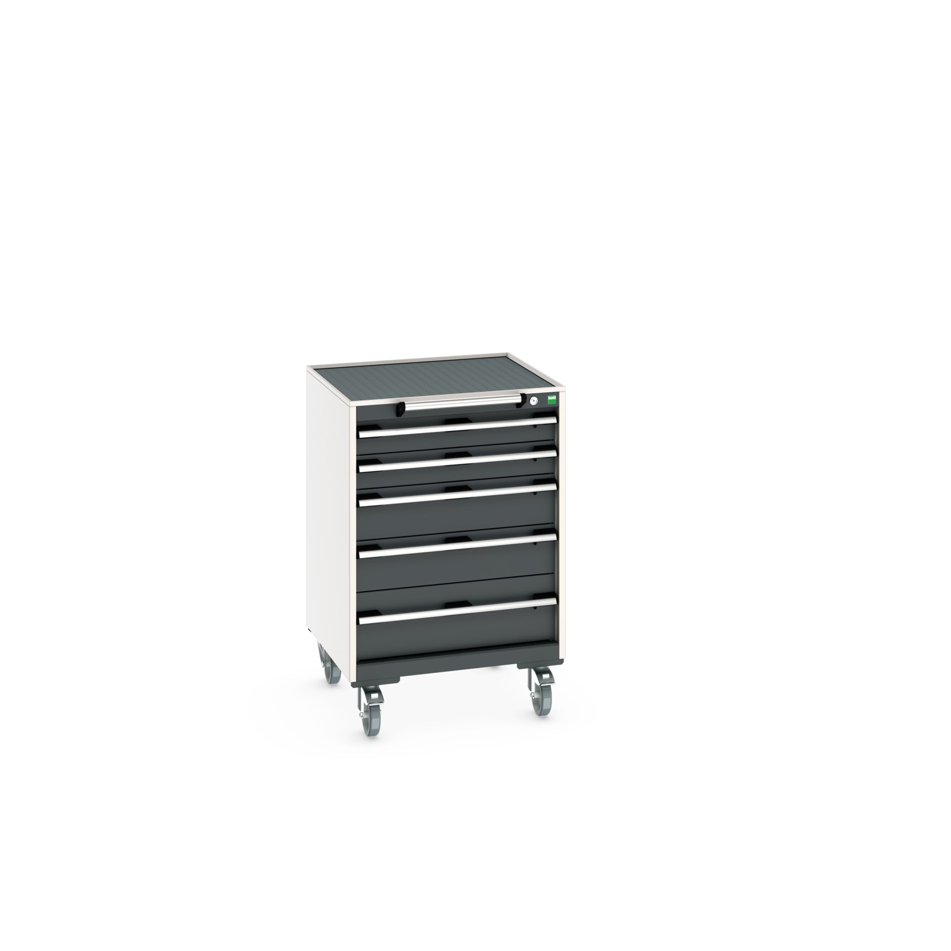 Bott, 5 Drawer Sheet Steel Floor Standing Storage Cabinet 985 mm 650mm, 650 mm