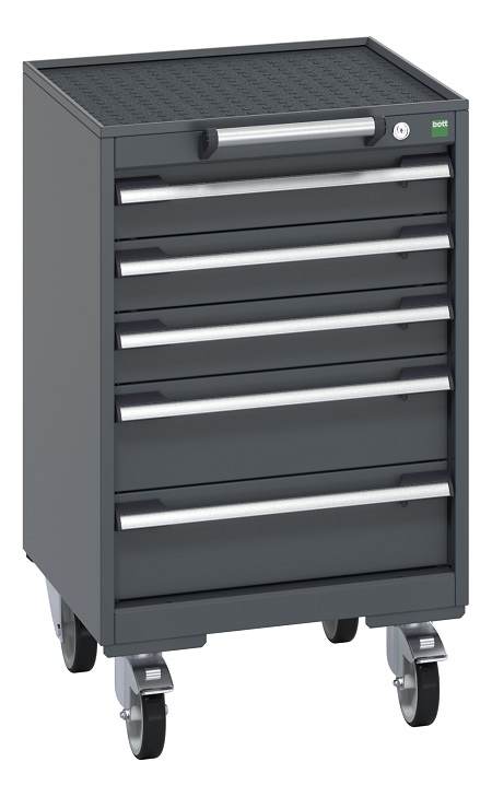 Bott 5 Drawer Wheeled Roller Cabinet, Steel