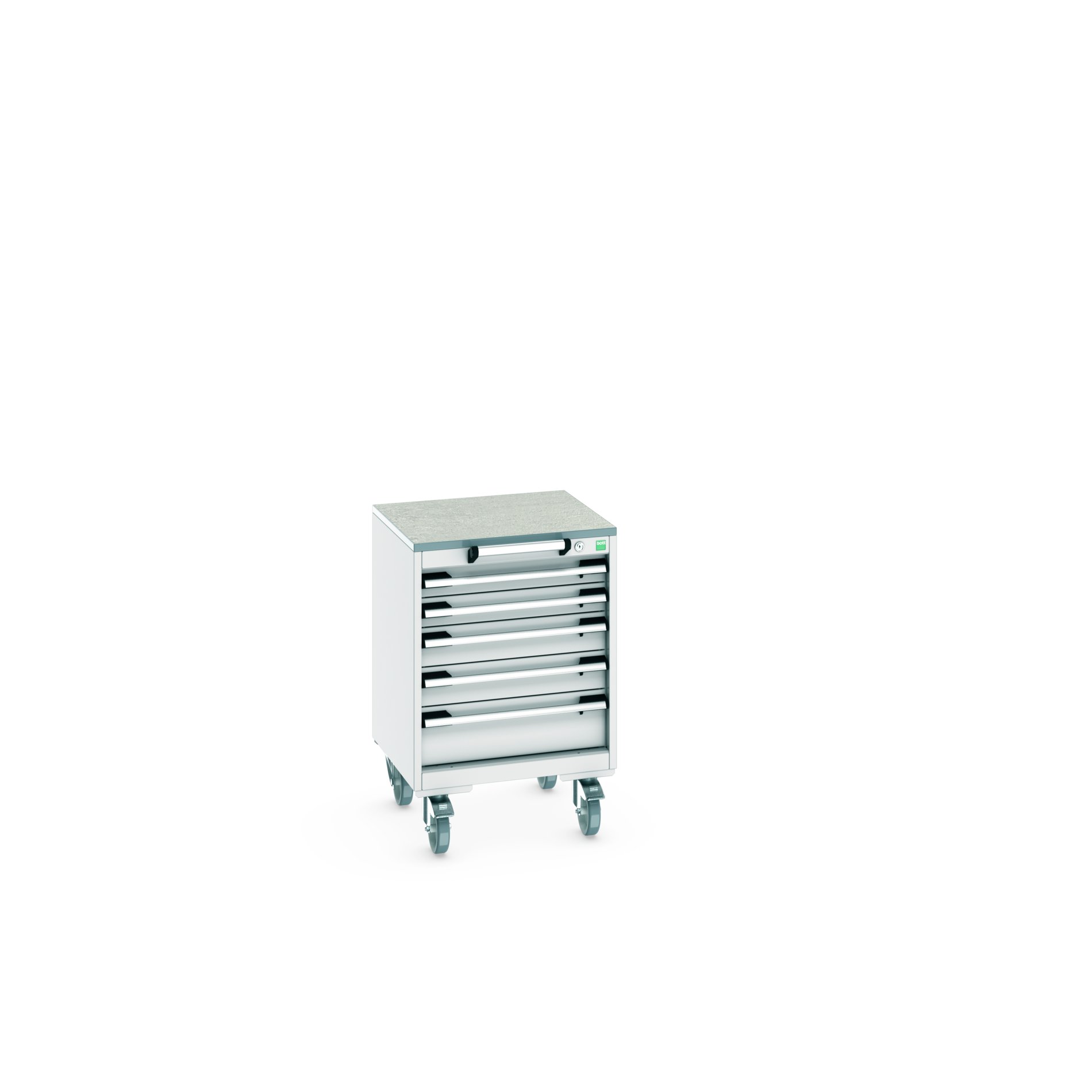 Bott, 5 Drawer Sheet Steel Floor Standing Storage Cabinet 790 mm 525mm, 525 mm