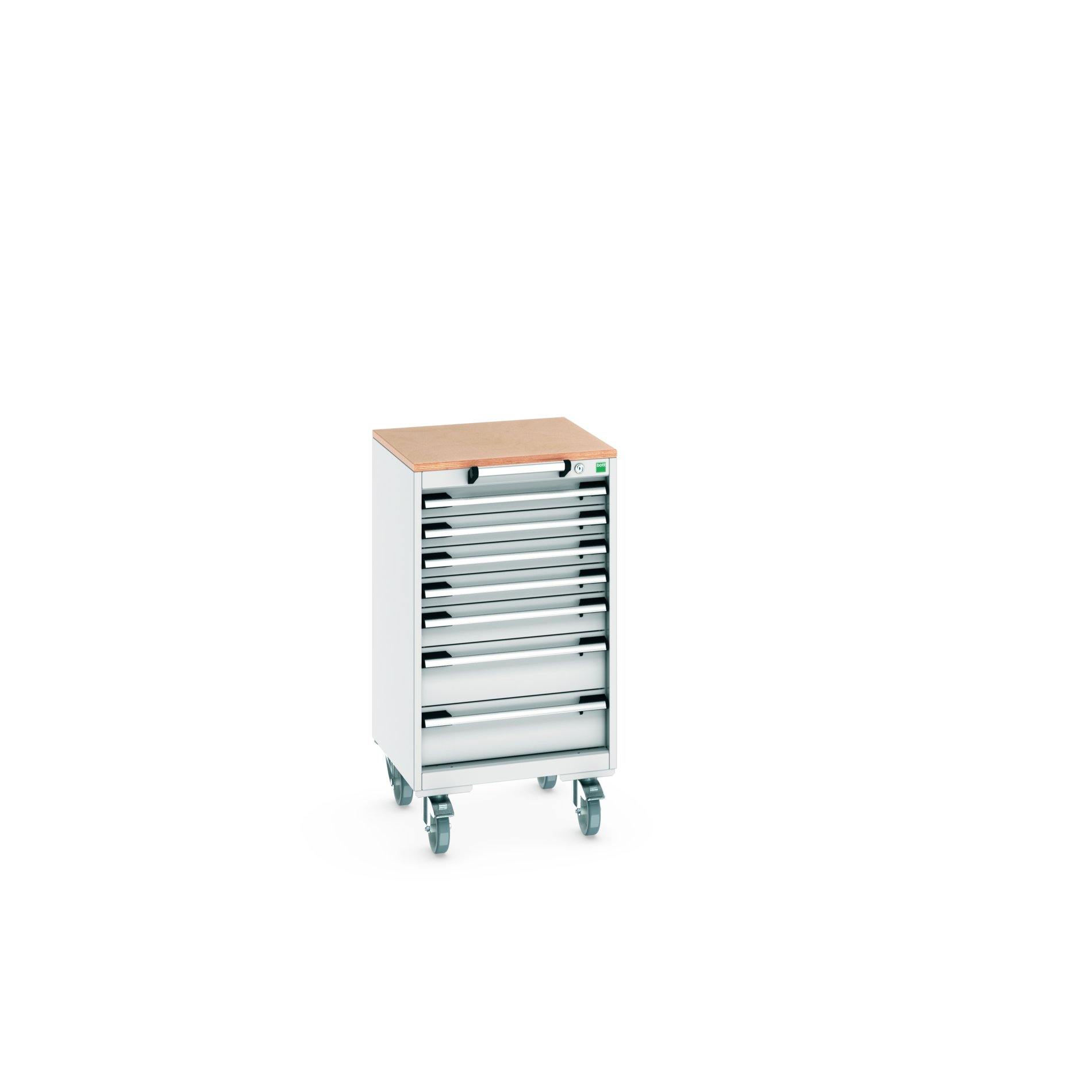 Bott, 7 Drawer Sheet Steel Floor Standing Storage Cabinet 990 mm 525mm, 525 mm