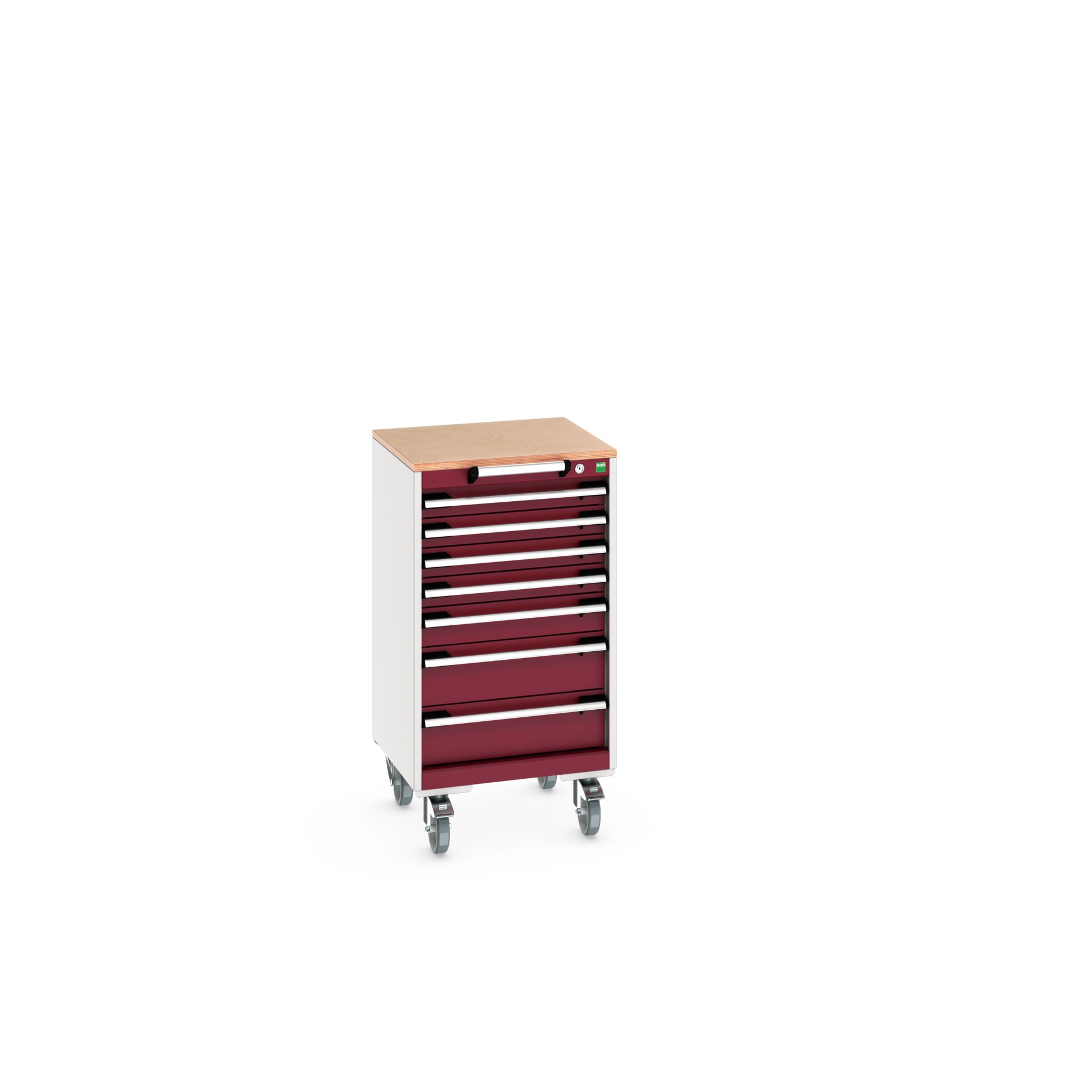 Bott, 7 Drawer Sheet Steel Floor Standing Storage Cabinet 990 mm 525mm, 525 mm
