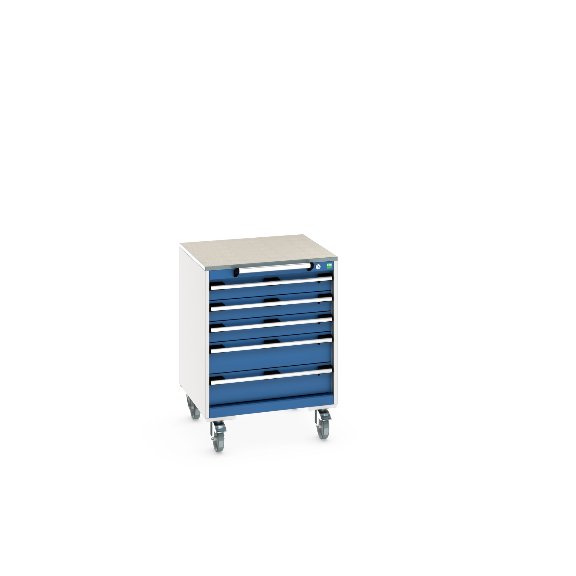 Bott, 5 Drawer Sheet Steel Floor Standing Storage Cabinet 890 mm 650mm, 650 mm