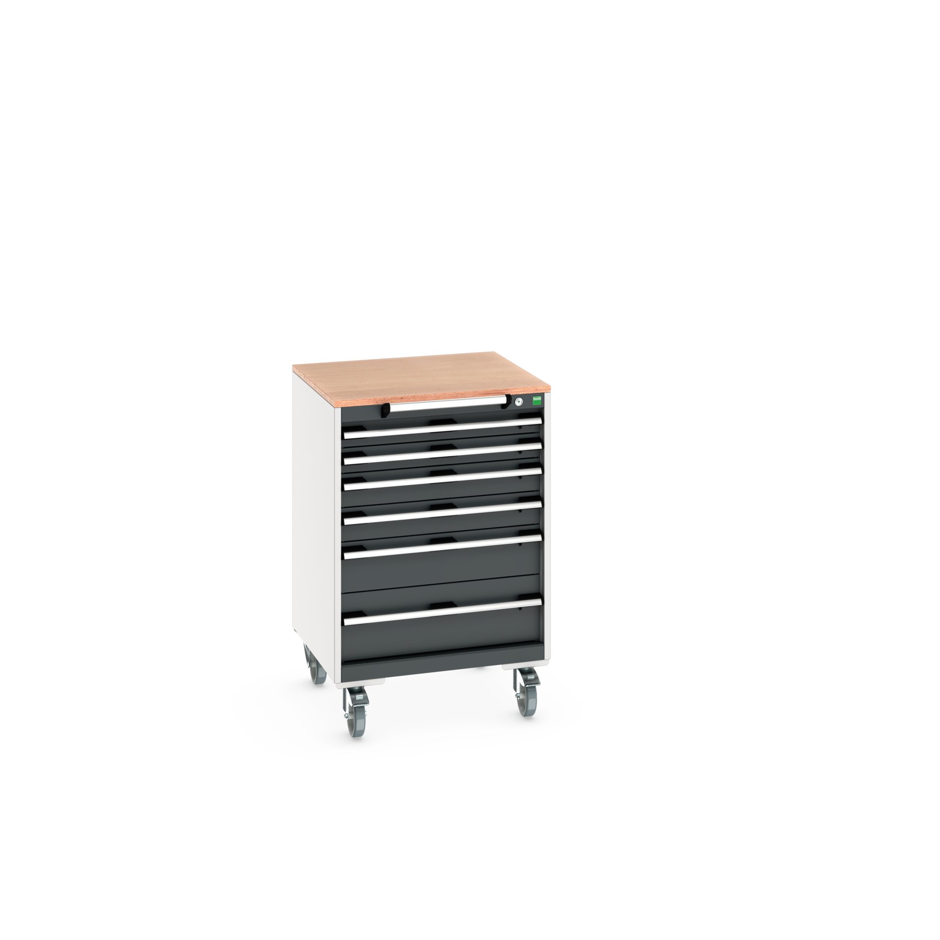 Bott, 6 Drawer Sheet Steel Floor Standing Storage Cabinet 990 mm 650mm, 650 mm