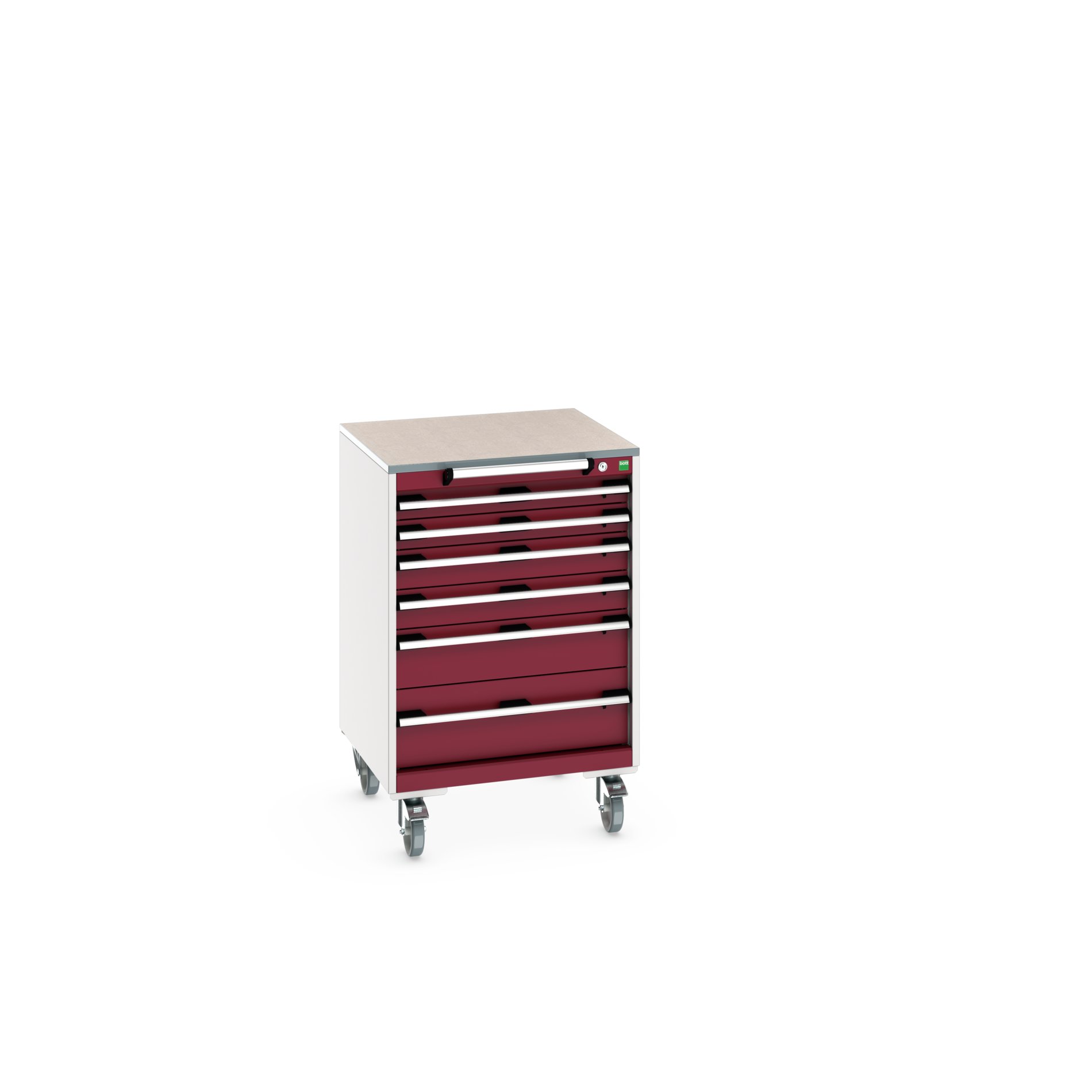 Bott, 6 Drawer Sheet Steel Floor Standing Storage Cabinet 990 mm 650mm, 650 mm