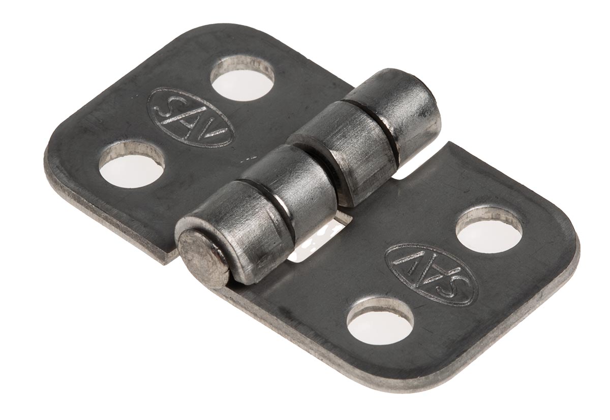 Savigny Natural Stainless Steel Butt with a Fixed Pin, Screw Fixing, 20 mm x 34 mm x 1.5 mm