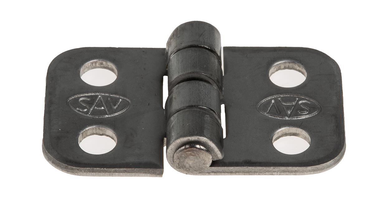 40447-ib Savigny Natural Stainless Steel Butt with a Fixed Pin, Screw Fixing, 20 mm x 34 mm x 1.5 mm