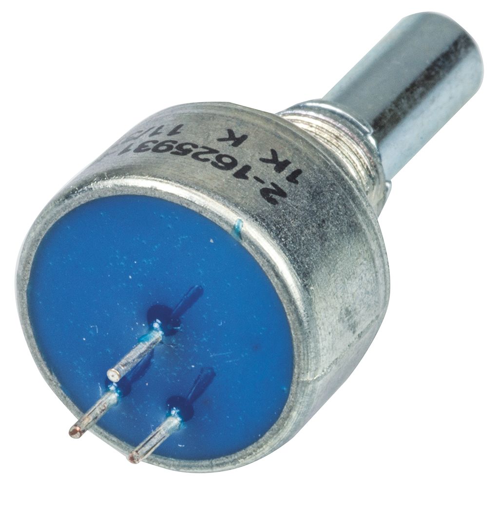 TE Connectivity M 1 kΩ Rotary Potentiometer 1-Turns 1-Gang Panel Mount, 404802692035