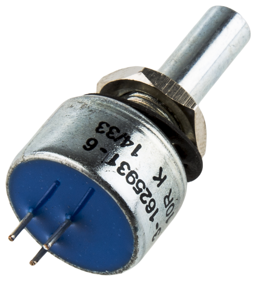 TE Connectivity M 10 Ω Rotary Potentiometer 1-Turns 1-Gang Panel Mount, Through Hole, 404802692043