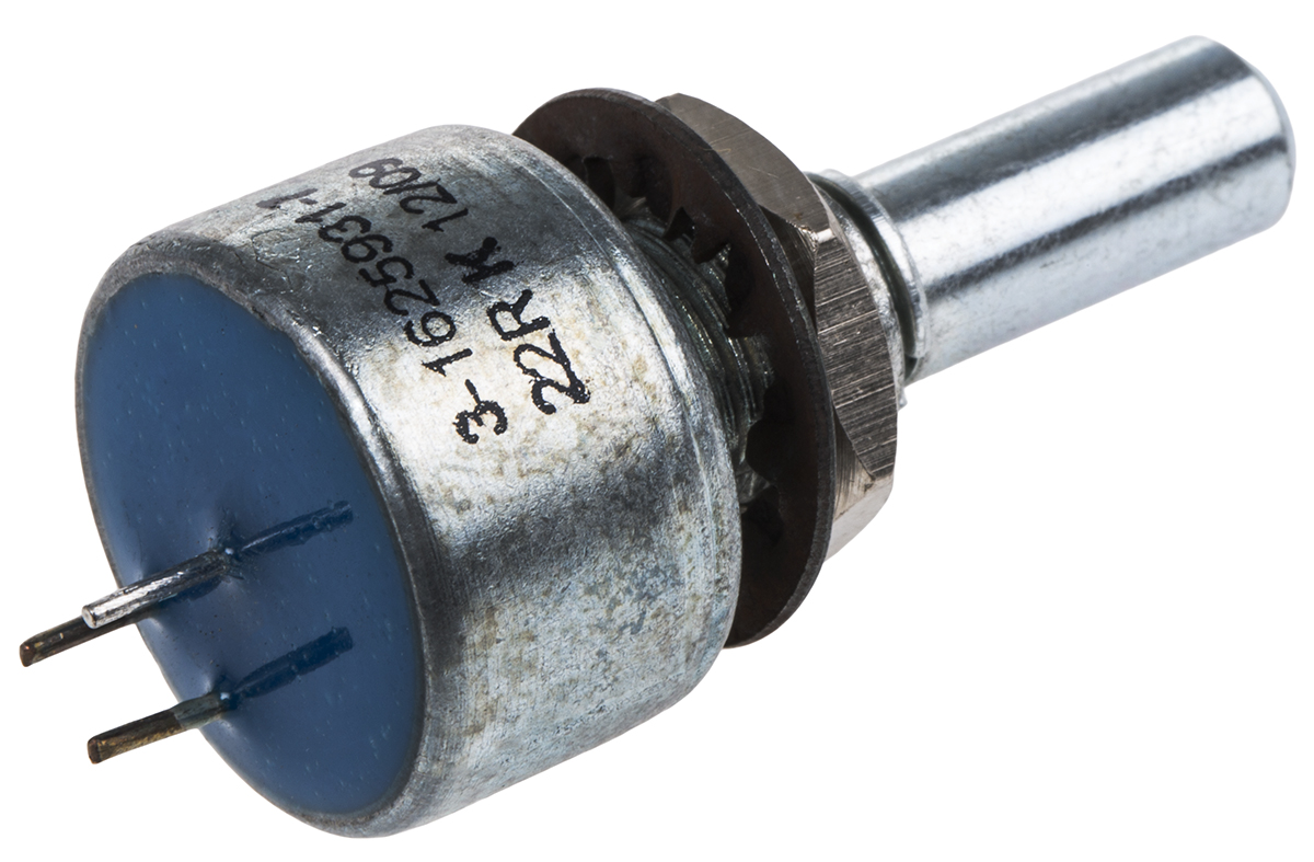 TE Connectivity M 22 Ω Rotary Potentiometer 1-Turns 1-Gang Panel Mount, 404802692044